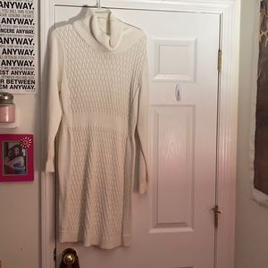 White Turtleneck Sweater Dress Never Been Worn